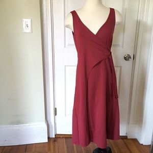 Patagonia Wrap it up Midi Dress Maroon Quick Dry M